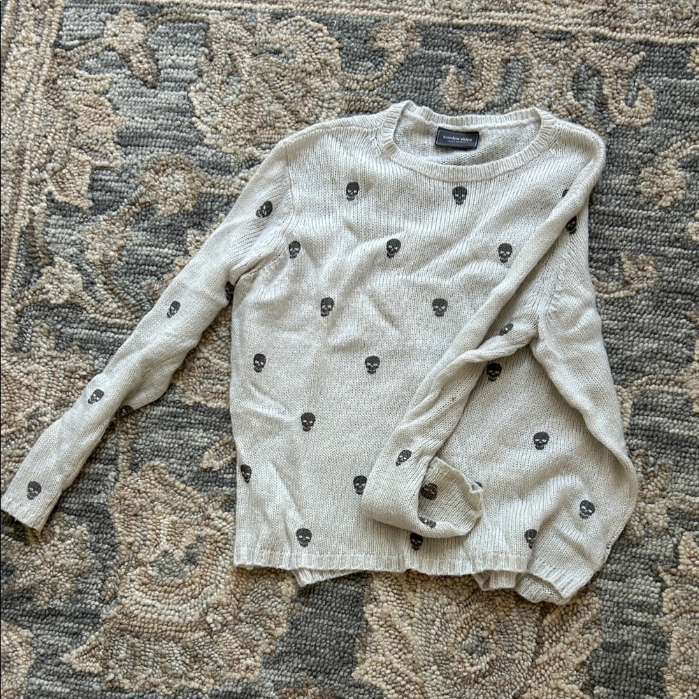Wooden Ships Cream Skull Sweater